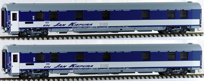 Set of 2 sleeping cars type WLABdmnu of Jan Kiepura train (Amsterdam - Warsaw)<br /><a href='images/pictures/LS_Models/48002.jpg' target='_blank'>Full size image</a>